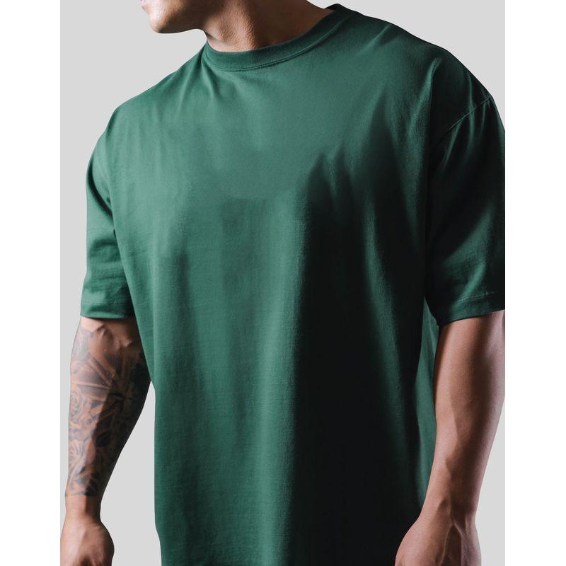 Heavy Weight Pure Cotton round Neck T-Shirt Men Fashion Loose Plus Size Pure Color Fitness Clothes Breathable Summer Sports Short Sleeve