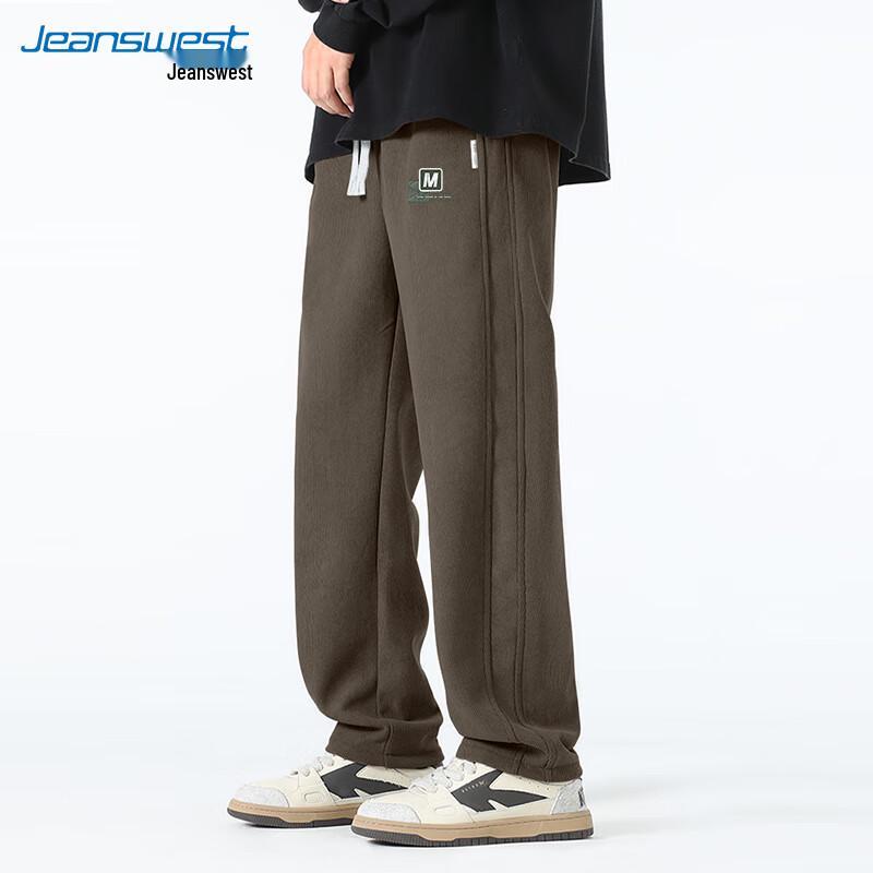 

JEANSWEST Men s 2025 Spring Autumn Relaxed Fit Chenille Casual Pants 3XL