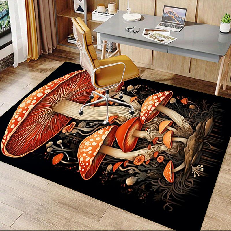1pc Mushroom Forest Carpet Anti Slip Polyester Floor Mat for office.Bedroom