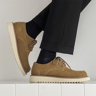 Ręcznie Robione Męskie Botki ze Skóry Zamszowej Modne Buty Projektanta Męskie Skórzane Botki Męskie Buty do Chodzenia Oddychające Hombres Botas