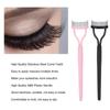 Séparateur de cils Dents en acier inoxydable Portable Pinceau cosmétique Définisseur de cils Mascara avec couvercle peigne 4 pièces