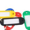 50Pcs Key Tags Bright Colors Plastic Waterproof Writable Hotel Key Organizer with Detachable Metal Rings Crack-resistant Key Labels