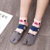 Students Cotton Split Toe Female Flip-flops Socks Low Tube Socks Geta Socks Pig Socks Two Toe Socks