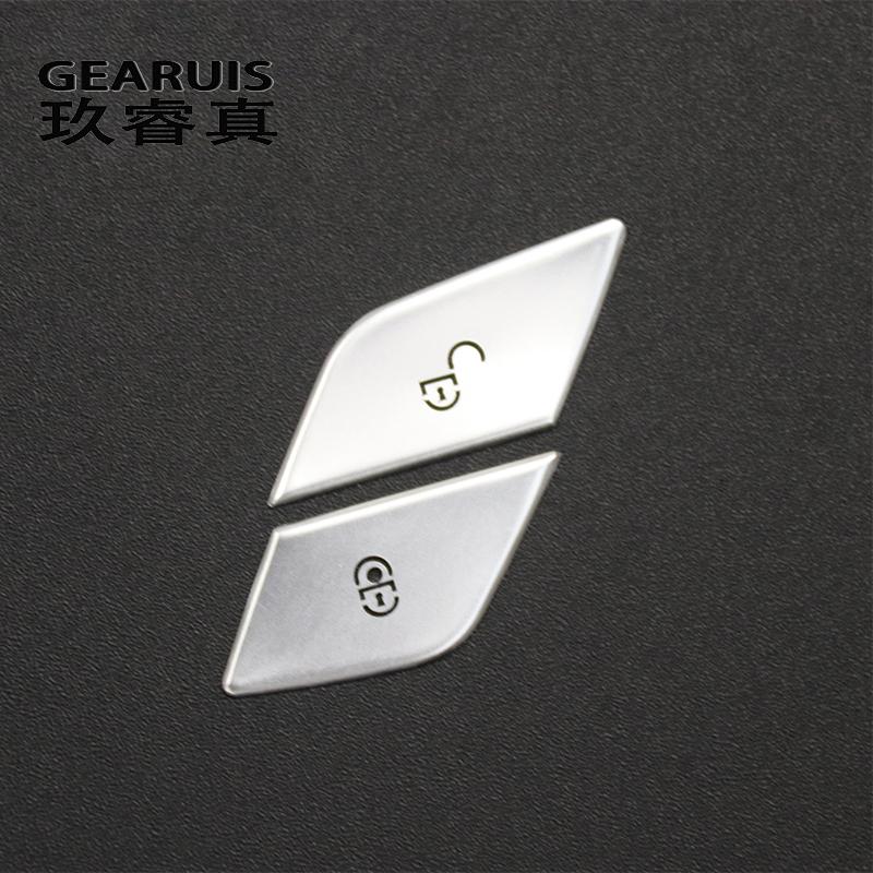 Car Styling For Mercedes Benz C E Class W205 W213 GLC X253 Door Lock Switch Buttons Sequins Covers Stickers Trim Interior