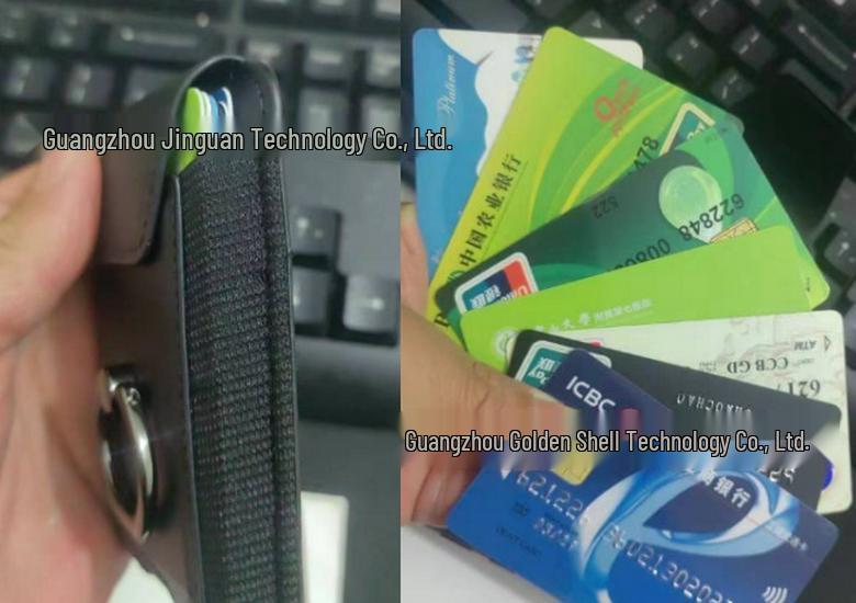 Magnetic Card Holder with Finger Ring & Elastic Band for iPhone 12/13/14/15 Magsafe