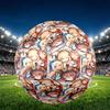 Genshin Impact Print Size 5 Soccer Ball, PU Wear Resistant Football for Match Training and Daily Practice, Birthday Gift for Soccer Fans