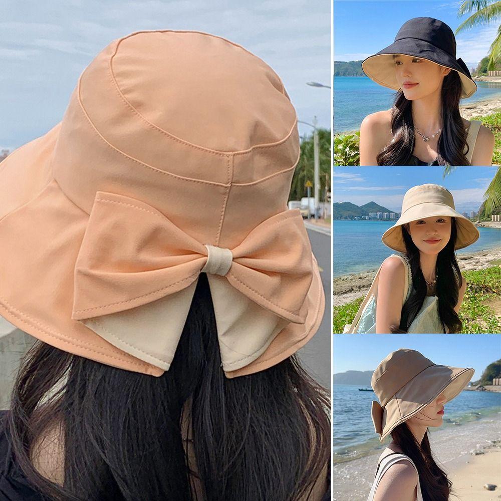 

Breathable Bucket Hat Wide Brim Sun Visor Cap Portable Beach Cap Summer