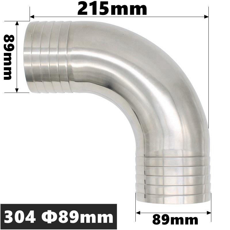 High Qulity 12.7 14 16 19 25 32 38 45 51 57 63 76 89 102mm Hose Barb Tail Elbow 304 316 Stainless Sanitary Pipe Fitting Homebrew