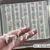 1/2pcs Cute 3D Ribbon Bow Silicone Nail Molds Resin Epoxy Sculpture Carving Stencils Reusable Nail Charms Decoration Molds Tools