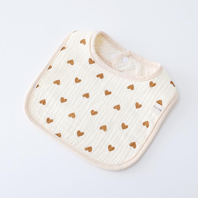 6-Layer U-Shaped Cartoon Cotton Gauze Baby Bibs