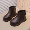 Children's Martin Boots Girls Boots 2025 New Children's Boots Baby Leather Boots Boys Autumn Round Head Leather Boots