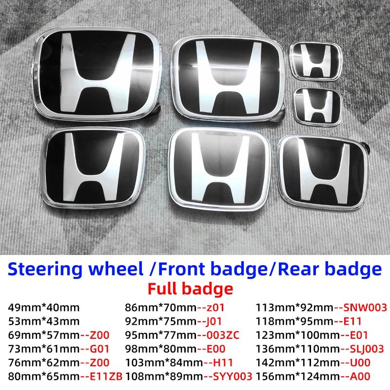 1pcs Car Front Head Hood Bonnet Emblem Rear Tail Bumper Logo For Honda Civic Fit Jazz Accord CRV HRV City Odyssey Accessories CG3