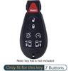 2Pcs Silicone 7 Button Key Fob Cover Remote Case Keyless Protector Compatible with Dodge Challenger Charger Durango Grand Caravan Journey Magnum Ram