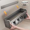 Wall-Mounted Kitchen Seasoning Rack: Punch-Free Multifunctional Condiment Set with Jars
