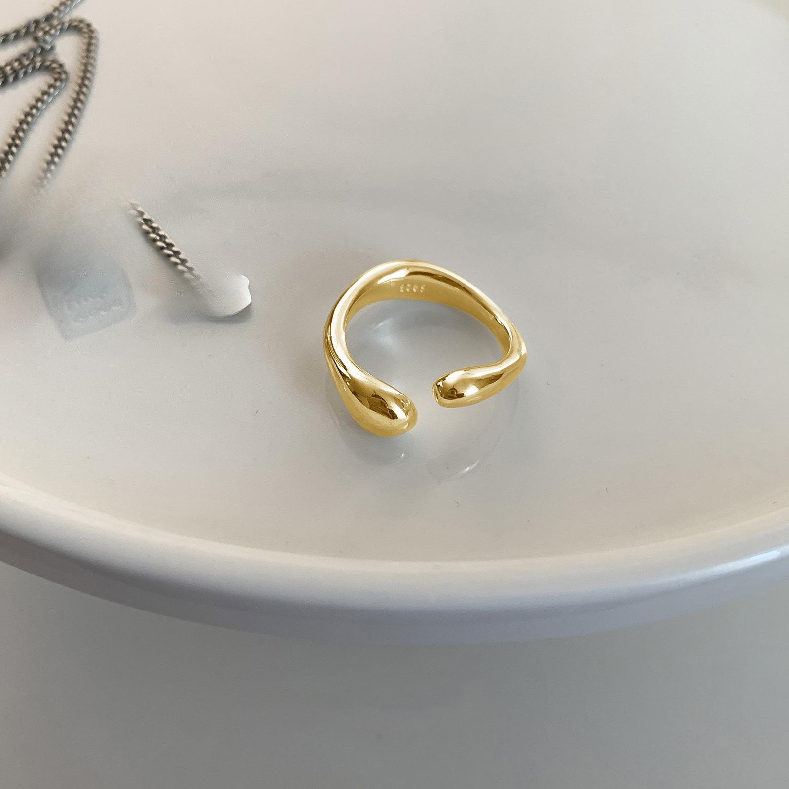 

Art Deco Geometric Ring Niche Design Irregular Geometric Ring Female Ins Style Fashion Personality Stacking Simple Hundred Sense of Finger Ring