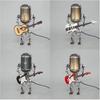 Microphone Robot Lamp Statue Industrial Table Lamp, Retro Steam Punk Robot Lamp Decor Night Light Creative Fun Desk Lamp for Home Office Desk