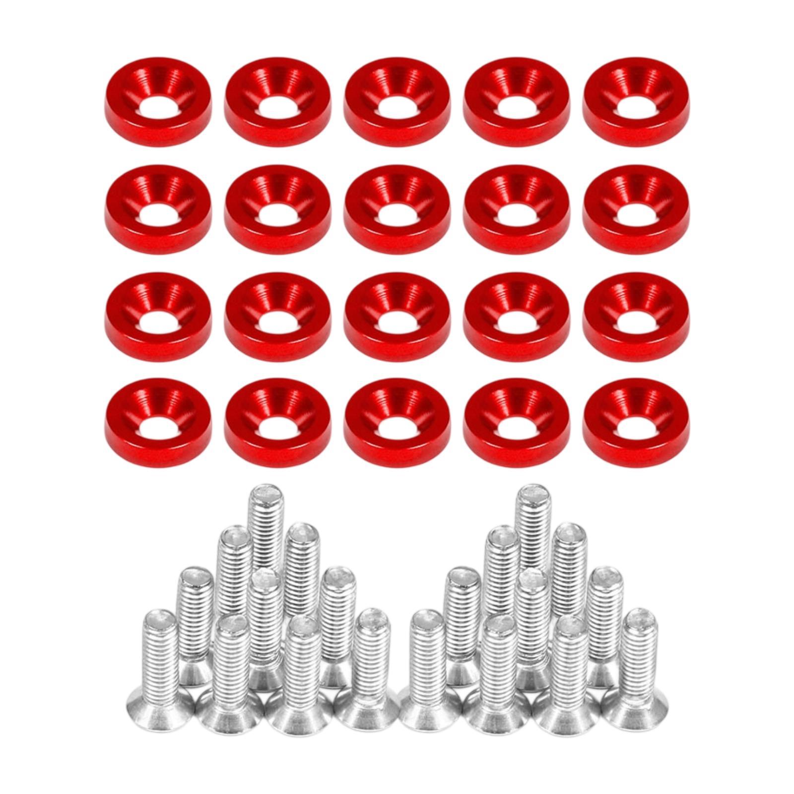 License Plate Screws Fastener Kit Shockproof Mounting Pad Hardware for Auto Car Plate Frame Decorative Support красный