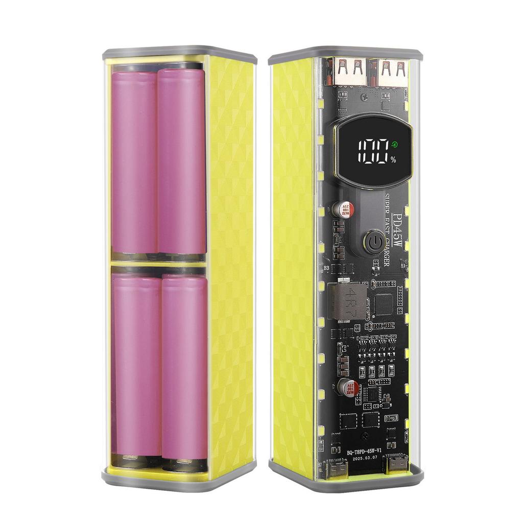 Interchangeable 8 Cell 18650 Charging Case Quick Charging Capability LED Power Suitable for Various Device Support