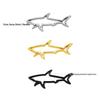 Hollow Shark Metal Car Emblem - Personalized Decorative Scratch Sticker for Rear or Side