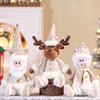 New Creative Christmas Decorations Ski Santa Reindeer Snowman Dolls For Home Holiday Party Decorations Christmas Gifts