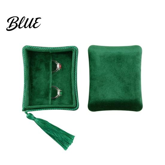 Travel Jewelry Case Velvet Box Organizer with Tassel Women Lined