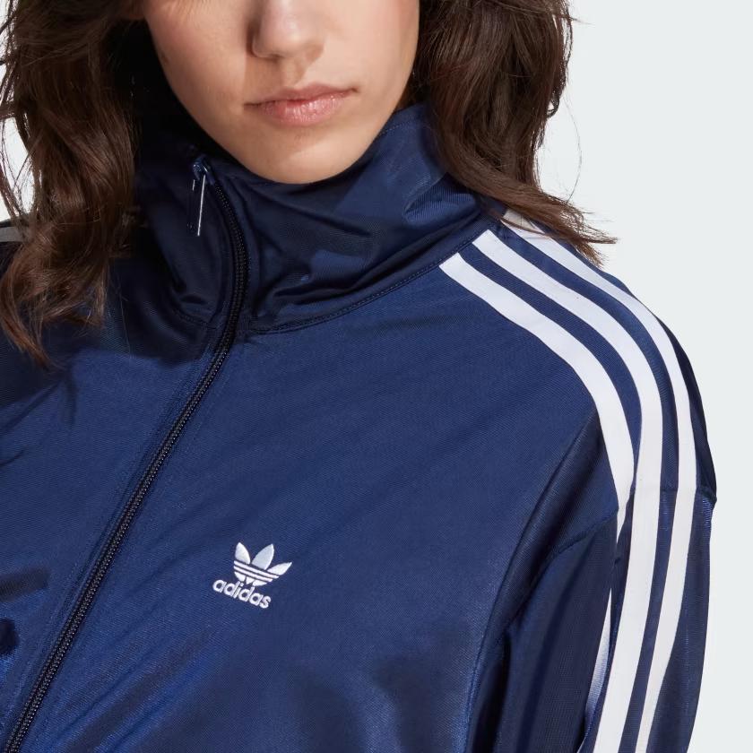 Adidas Adicolor Classics Firebird Track Top with Stripes & Stand-Up Collar Women Tops Navy IL3816