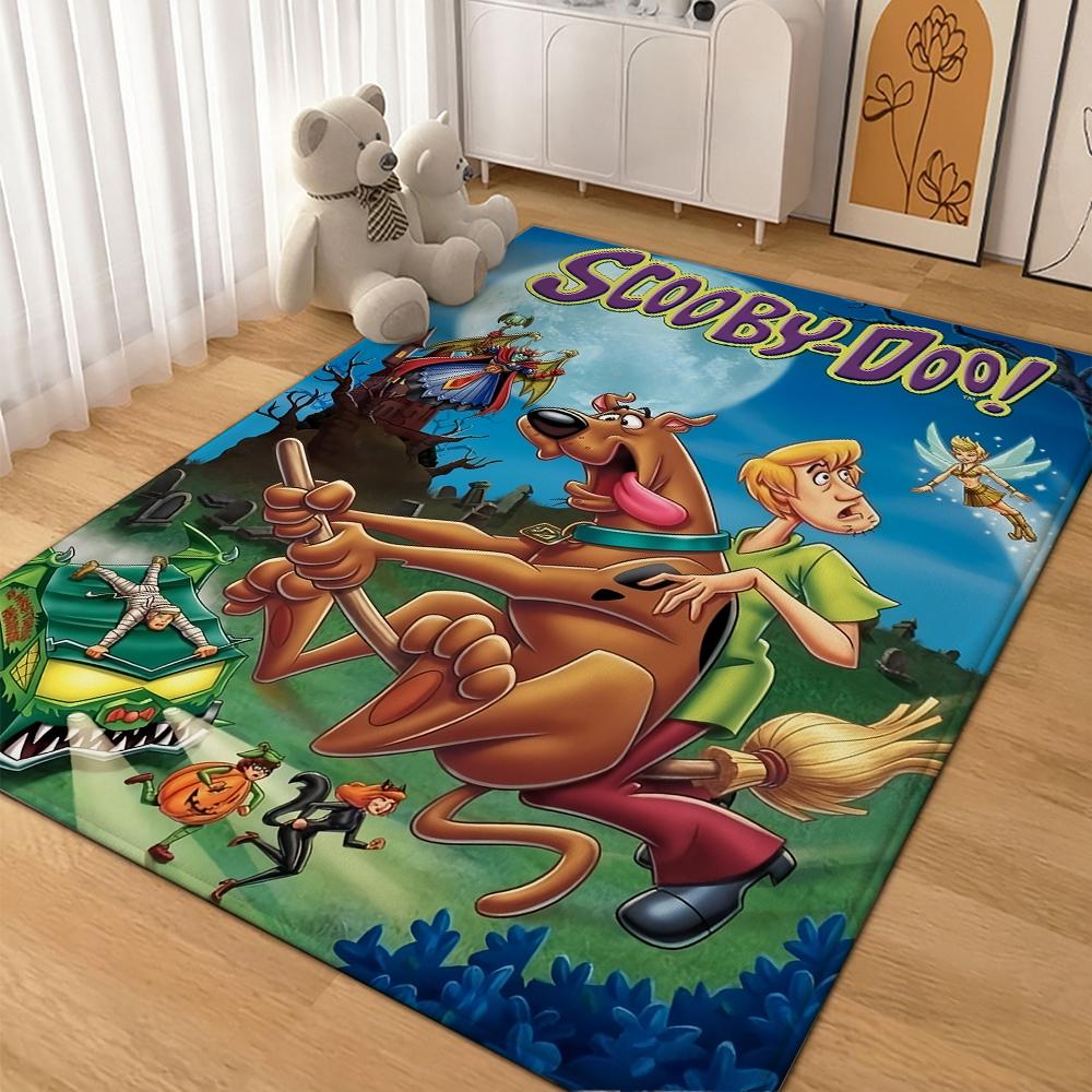 Scoobydoo Spooky Mystery Adventure Indoor Rug Nonslip Easyclean Carpet For Entryway Hallway Balcony Home Party Decor New Year Gift