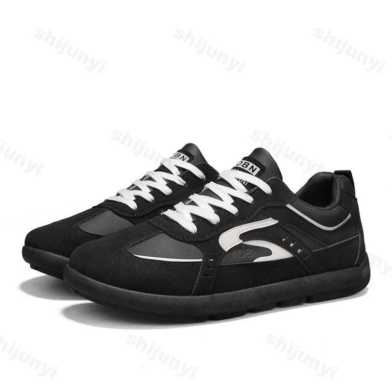 

Men s Niche Design Low Top Casual Flat Sport Shoes 2026 Autumn Fashi Trend Versatile Comfortable Color Block N Slip Sneakers 39 чёрный