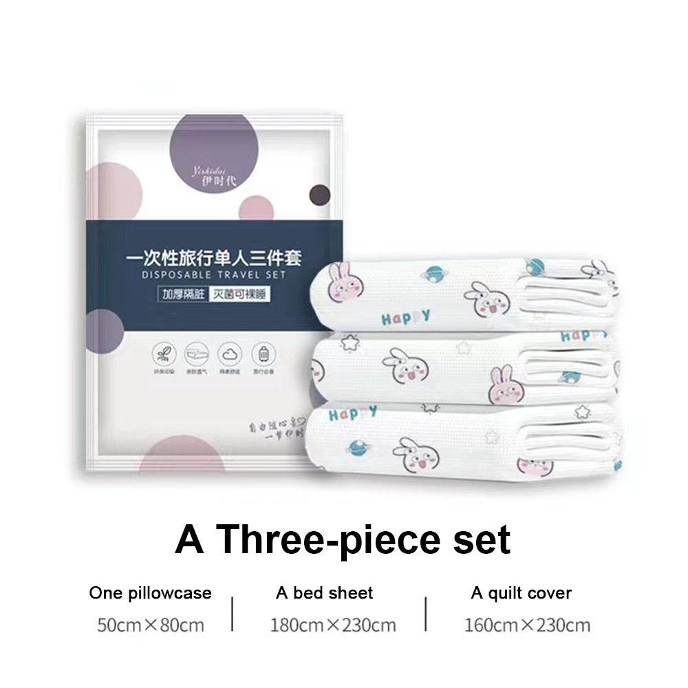 3 / 4-Piece Duvet Cover Pillowcase Dirty Proof Isolation Sheets Disposable Bed Sheet  Travel