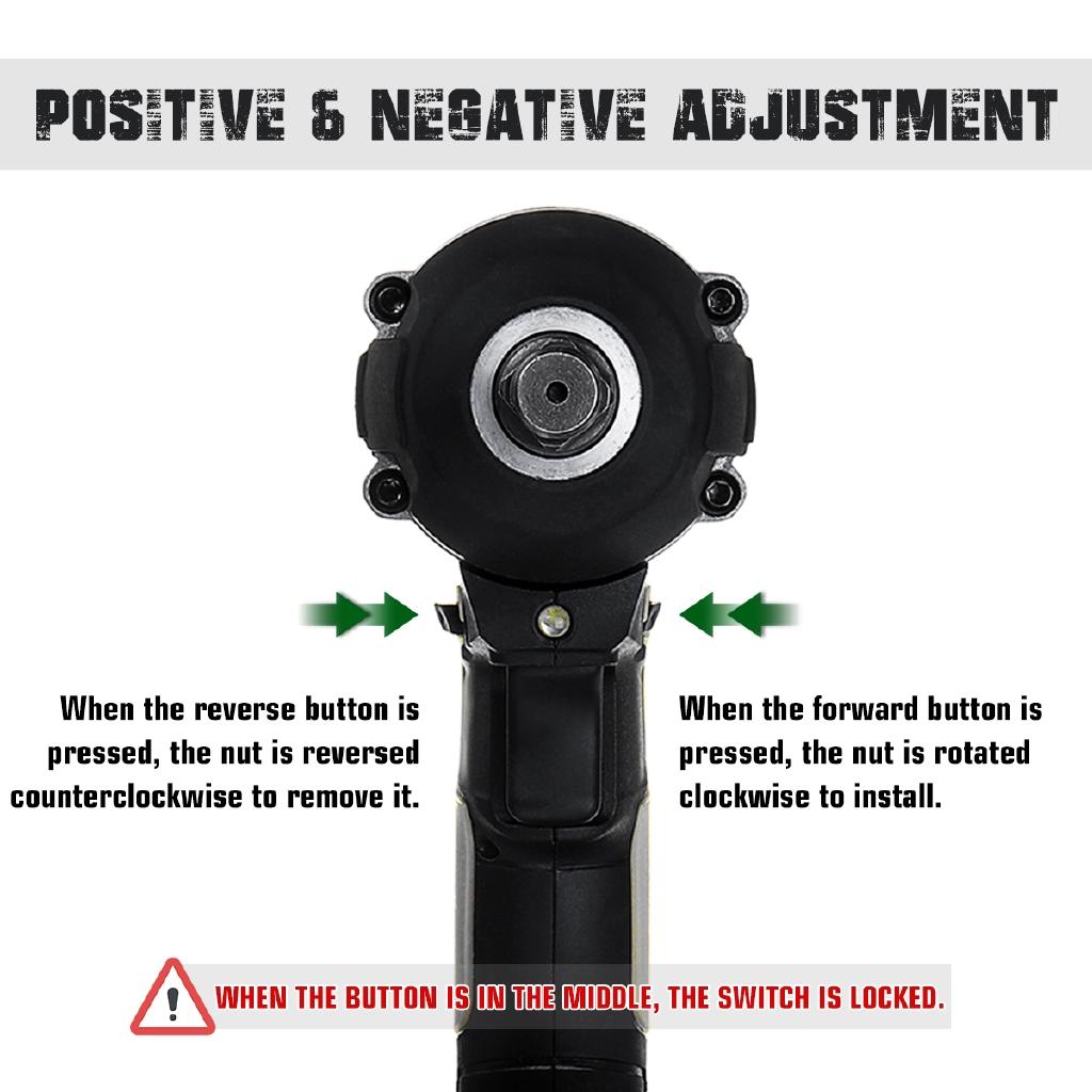 388VF 630N.m Cordless Electric Brushless Wrench Rechargeable 19800mAh Li Battery Torque Guns LED light Socket Wrench Tools