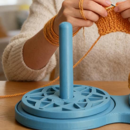 3D Printed Spinning Yarn Holder Knitting Crocheting Yarn Ball Spinner Dispenser Stand Embroidery Stitching