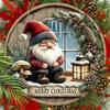 Adorable Gnome Wooden Christmas Sign, Warm Winter Christmas Ornament for Front Door Wall Hanging Decor, Ideal Christmas Gift