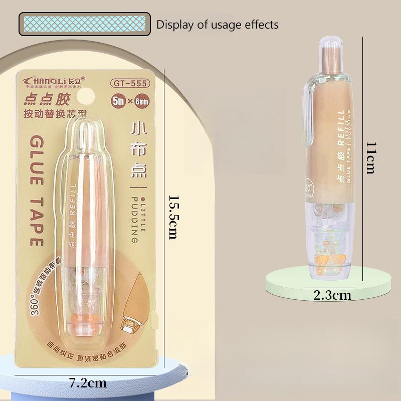 Cartoon Stationery Roller Glue Tape Press-On Dot Glue Office Ledger Supplies Student Study Exam Pen Style