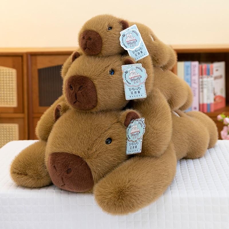 Capybara Plush Toy Cute Cartoon Stuffed Animal Kids Sleep Pillow Home Decor