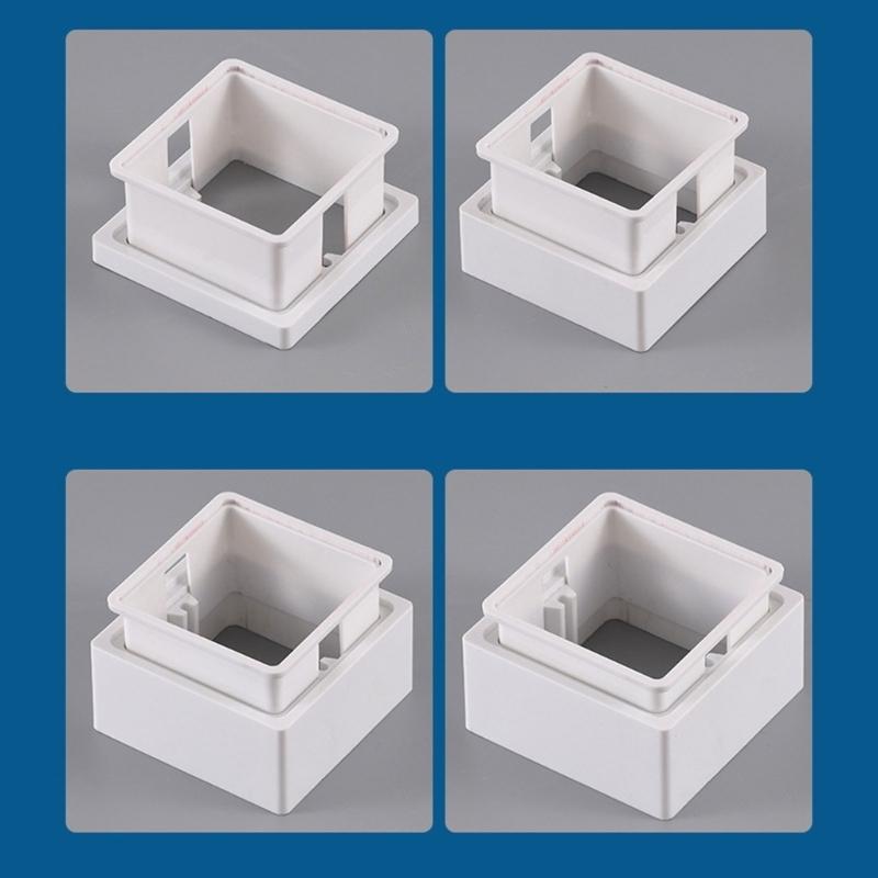 Single Socket Spacer Electrical Outlet Box Extender Single Gang Box Extender with Screws for Living Room School Office