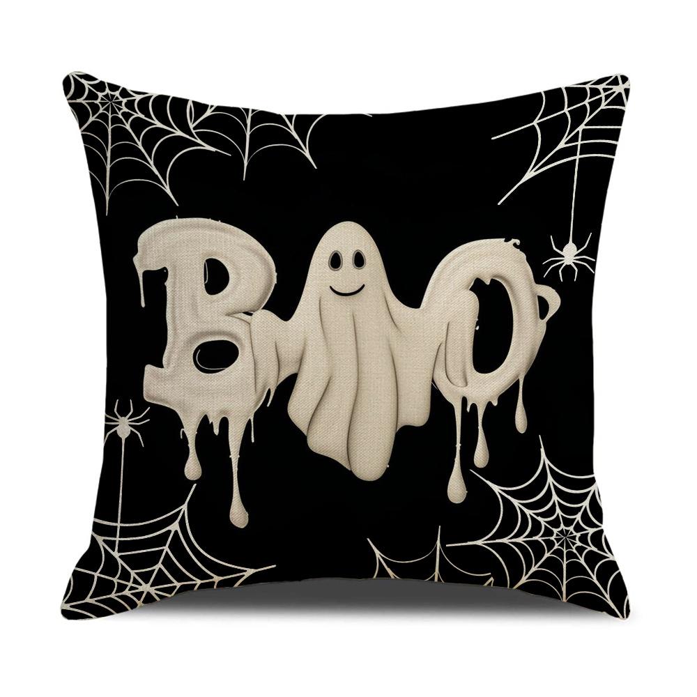 New Black Funny Ghost Horror Halloween Pillowcase Festive Party Cushion Sofa Pillow Combination
