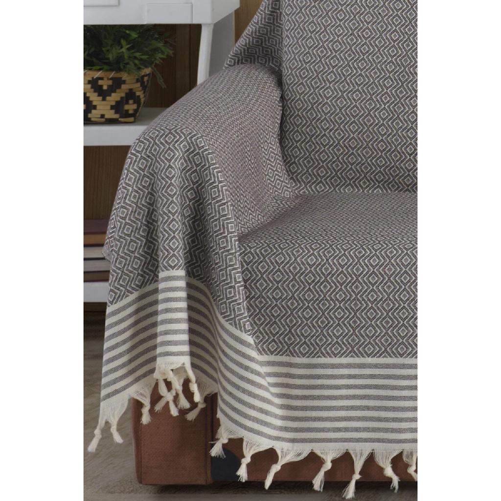 Organiczna tkanina Buldan pokrywająca beżowe ramiona Duży rozmiar 180 x 300 cm Fotel Sofa Sofa Narzuta bawełniana