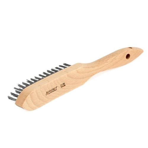 HAZET Wire Brush, 25mm Tall, 4 Rows of Highly Resistant Wire Brushes, Loosens and Removes Stubborn Dirt, and Removes Rust from Automotive and Metal Pa
