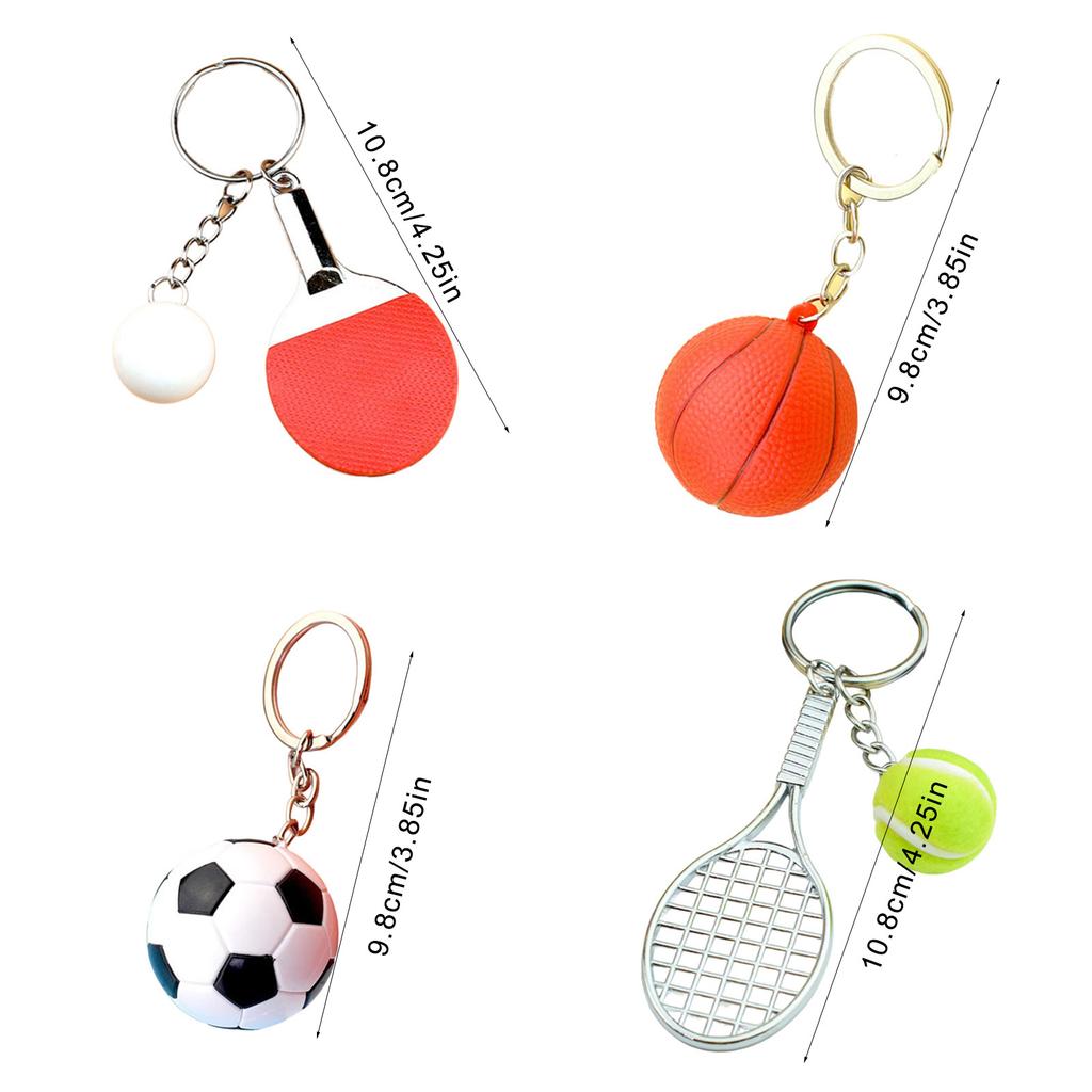 Sports Equipment Racket Keychain Fun And Practical Miniature Racket Keychain Pendant Charm For All Sports Fans