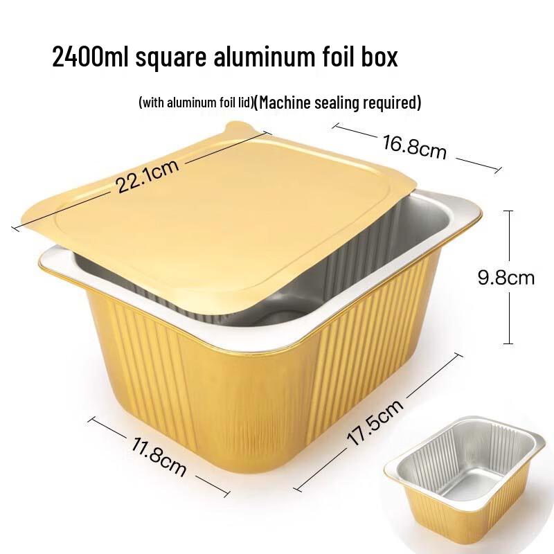 

Disposable Gold Aluminum Foil Food Containers