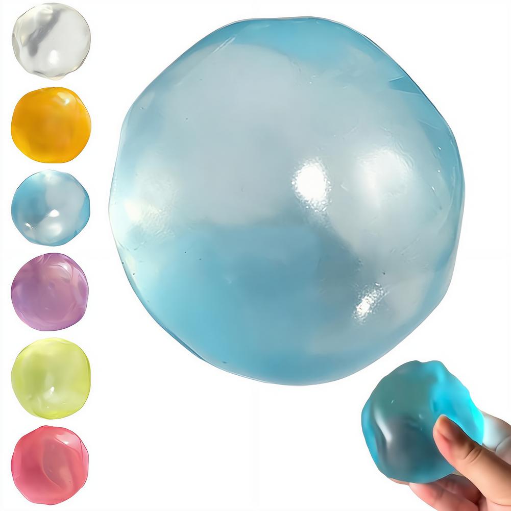 Kids Childrens Moonlight Squeeze Ball TPR Material Coconut Oil Filled High Transparent Stress Relief Sensory Toy for Adults Hand Therapy