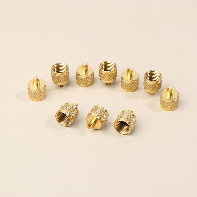 10Pcs Brass Valve Cores Replacement Ac Hvac/R Field Service Tool Refrigerant Valve Core Remover Removal Tool Havc