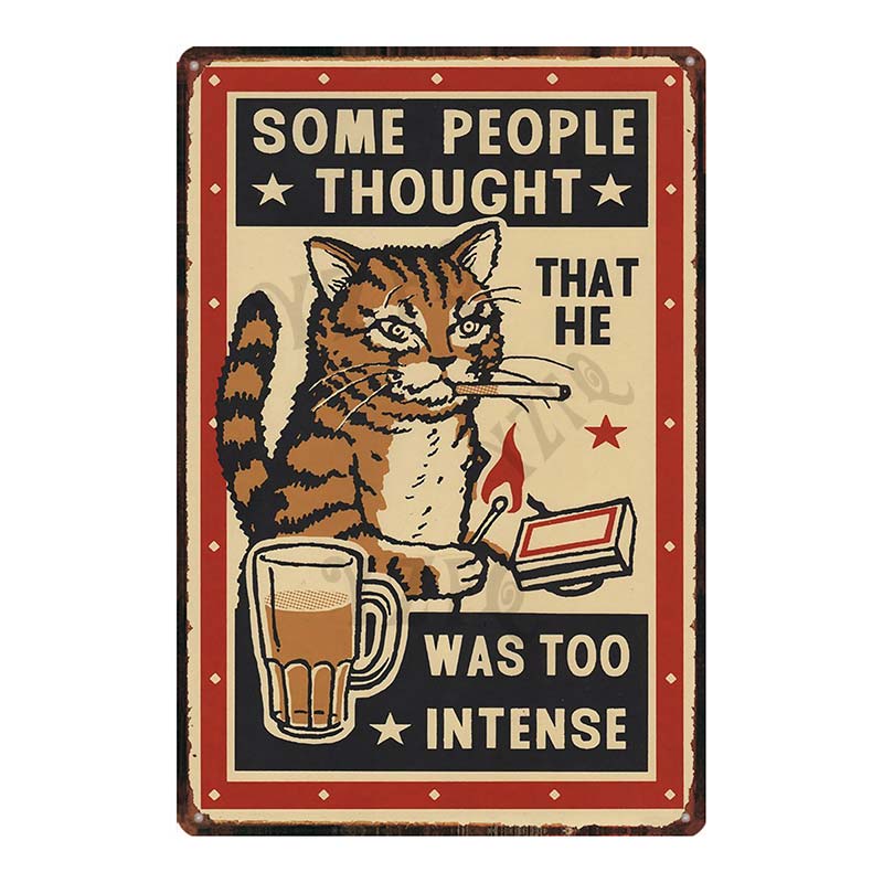 

Диета кошки и собаки Смешная картинка Металлические жестяные таблички Винтажная настенная табличка для бара Домашний декор Зоомагазин Декор Настраиваемый 30X20СМ DU-7090A 20x30cm（7.8x11.8inch）