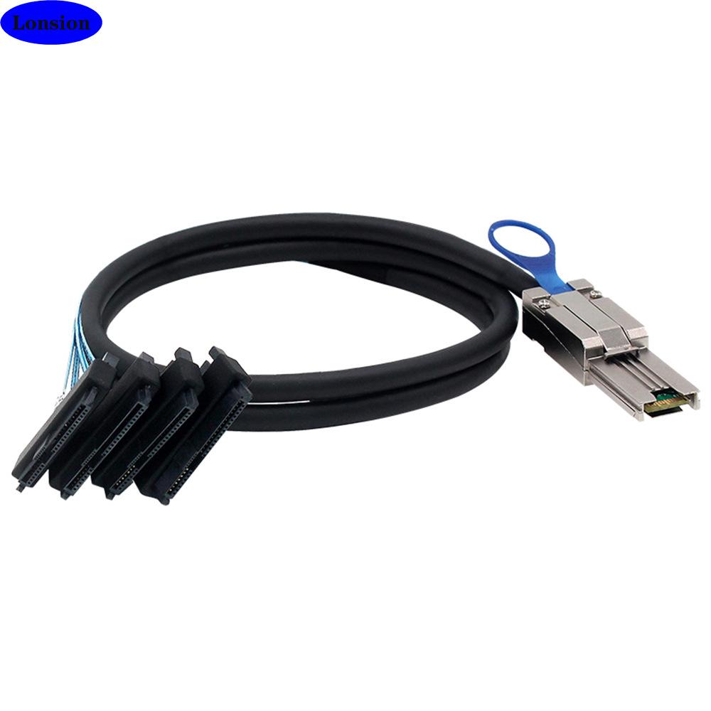 Mini SAS HD SFF-8088 26P to 4x SAS 8482 2-in-1 Server Cable 0.5m