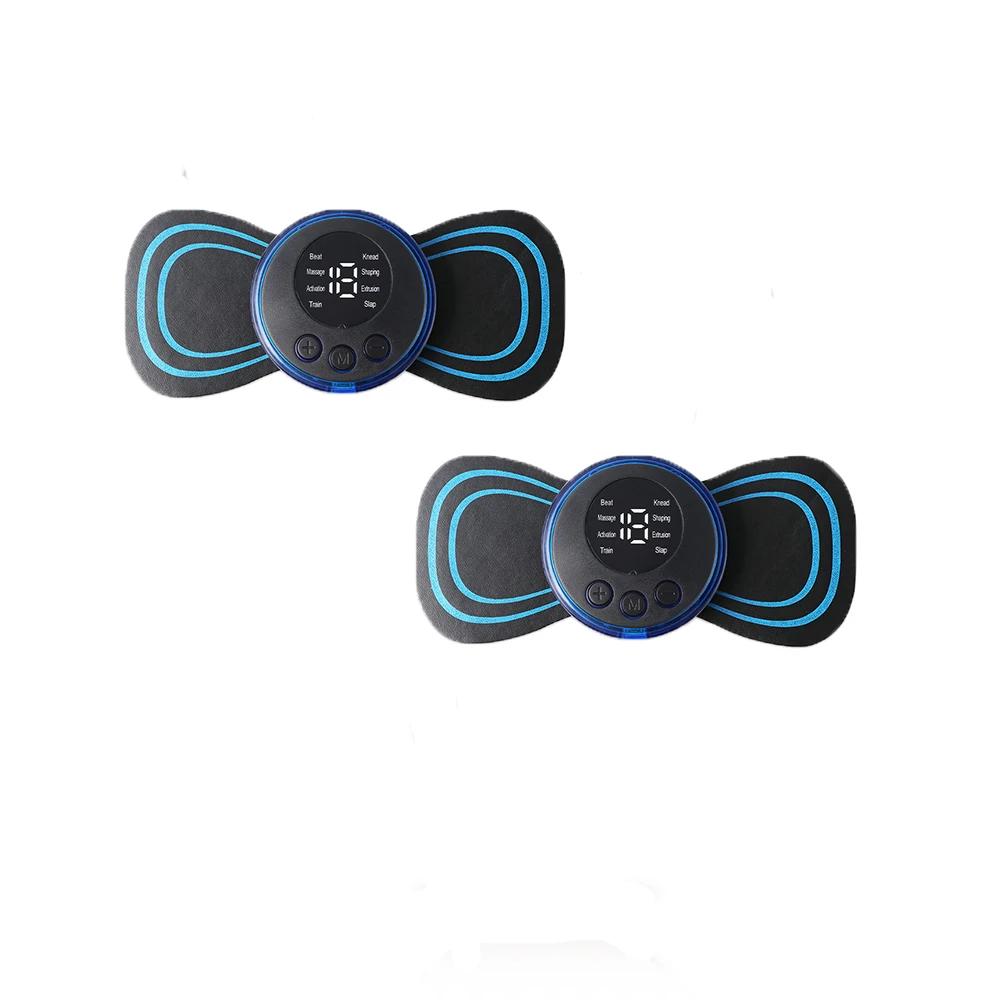 Ems Pulse Neck Massager Sticker Tens Muscle Stimulator Pain Relief Gel Pads for Back Cervical Massageador