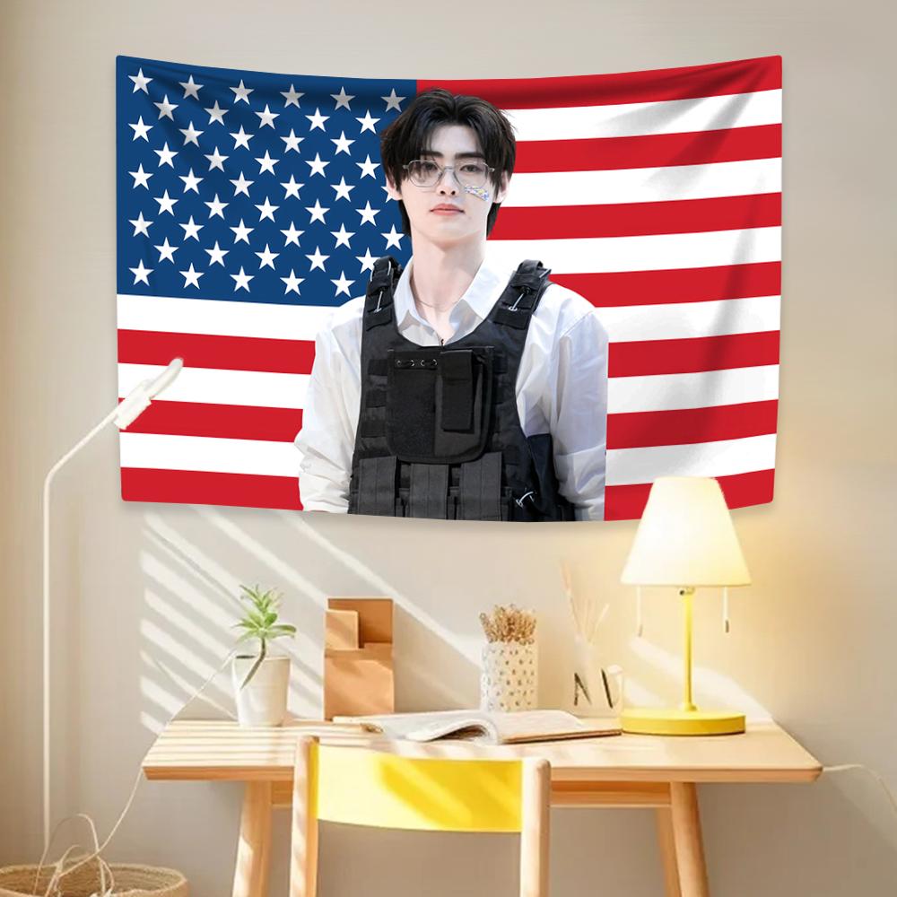 Sunghoon MultiSize Idol Tapestry Kpop Flag for Home Room Background Concert Banner Birthday Party Gift High Quality Flat Print