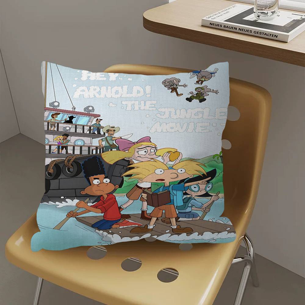 Cartoon Hey A-Arnold Cool Cushion Cover Inches Farmhouse Decor Home Throw Pillow Covers for Couch Decorations