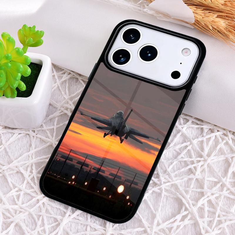 Jet Fighting Aircraft Phone Case for iPhone 17 Air 16 15 11 12 14 13 Pro Max Shockproof Cover