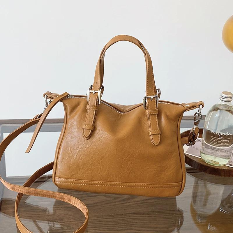 

Большая женская сумка через плечо, универсальная, элегантная и изящная, ретро-тренд