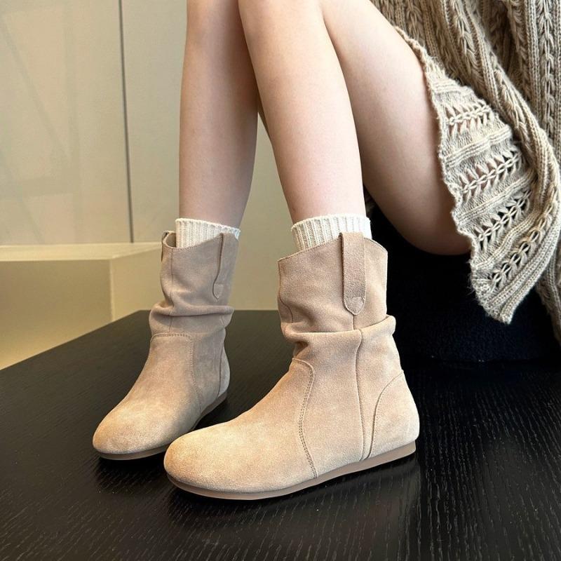 Retro Shoes, Thick-soled Ankle Boots, Women's Boots, Sleeve Boots, Slimming Ankle Boots